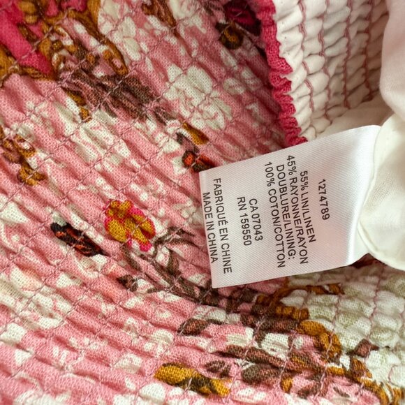 NWT RACHEL ZOE Linen Blend Bandeau Top - Pink - Large - Picture 4 of 4